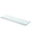 vidaXL Panneaux d'étagère 2 pcs Verre Transparent 80 x 20 cm