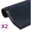 vidaXL Paillassons rectangulaires 2 pcs 120 x 180 cm Bleu