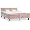 vidaXL Cadre de lit Rose Velours 140 x 200 cm
