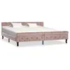 vidaXL Cadre de lit Rose Velours 200 x 200 cm