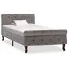 vidaXL Cadre de lit Gris Velours 90 x 200 cm