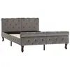 vidaXL Cadre de lit Gris Velours 120 x 200 cm
