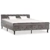 vidaXL Cadre de lit Gris Velours 160 x 200 cm