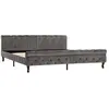 vidaXL Vidaxl Cadre De Lit Sans Matelas Gris Velours 200x200 Cm