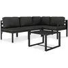 vidaXL Salon de jardin 5 pcs avec coussins Aluminium Anthracite