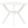 vidaXL Table de bistro Blanc 70x70x72 cm Plastique