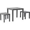 vidaXL Table de jardin avec 2 bancs Plastique Marron