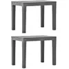 vidaXL Bancs de jardin 2 pcs Moka Plastique