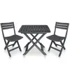 vidaXL Mobilier de bistro pliable 3 pcs Plastique Anthracite