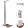 vidaXL Douche d'extérieur avec receveur de douche WPC Acier inoxydable