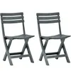 vidaXL Chaises de jardin pliables 2 pcs Plastique Vert