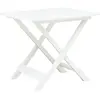 vidaXL Table pliable de jardin Blanc 79x72x70 cm Plastique