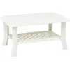 vidaXL Table basse Blanc 90 x 60 x 46 cm Plastique