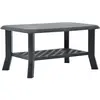 vidaXL Table basse Anthracite 90 x 60 x 46 cm Plastique