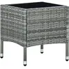 vidaXL Table de jardin Gris 40x40x45 cm Résine tressée