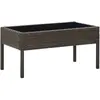 vidaXL Table de jardin Marron 75x40x37 cm Résine tressée