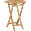 vidaXL Table pliable de jardin Ø 60 cm Bois de teck solide