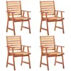 vidaXL Chaises de salle à manger d'extérieur 4 pcs Acacia massif