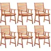 vidaXL Chaises de salle à manger d'extérieur 6 pcs Acacia massif