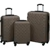 vidaXL Ensemble de valises rigides 3 pcs Marron ABS