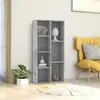 vidaXL Bibliothèque Gris béton 50x25x106 cm Aggloméré