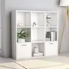vidaXL Bibliothèque Blanc 98x30x98 cm Aggloméré