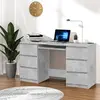 vidaXL Bureau Gris béton 140x50x77 cm Aggloméré
