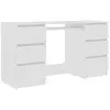 vidaXL Bureau Blanc 140x50x77 cm Bois d'ingénierie