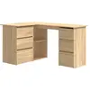 vidaXL Bureau d'angle Chêne sonoma 145x100x76 cm Aggloméré