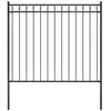 vidaXL Clôture de jardin Acier 1,7x1,5 m Noir