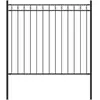 vidaXL Clôture de jardin Acier 1,7x0,8 m Noir
