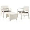 vidaXL Salon de jardin 3 pcs Plastique Blanc