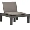 vidaXL Chaise de salon de jardin avec coussin Plastique Anthracite