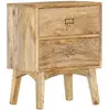 vidaXL Table de chevet 40x35x55 cm Bois de manguier solide
