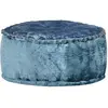 vidaXL Pouf Rond Velours 40x20 cm Bleu 287566