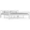 vidaXL Vidaxl Cadre De Lit Sans Matelas Blanc Et Noir Métal 180x200 Cm