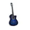 vidaXL Guitare découpée classique occidentale 6 cordes Bleu ombré 38"