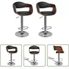 vidaXL Tabourets de bar lot de 2 noir bois courbé et similicuir