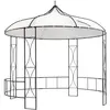 vidaXL Belvédère 300 x 290 cm Blanc Rond