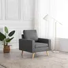 vidaXL Fauteuil Gris clair Tissu