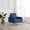 vidaXL Fauteuil Bleu Tissu