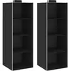 vidaXL Étagères suspendues de rangement 2 pcs 4 niveaux Tissu