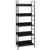 vidaXL Bibliothèque à 5 niveaux noir 60x27,6x158,5cm bois d'ingénierie