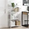 vidaXL Bibliothèque à 4 niveaux blanc 60x27,6x124,5 cm bois ingénierie