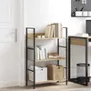 vidaXL Bibliothèque à 3 niveaux chêne 60x27,6x90,5cm bois d'ingénierie