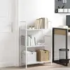 vidaXL Bibliothèque à 3 niveaux blanc 60x27,6x90,5cm bois d'ingénierie
