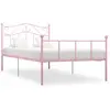 vidaXL Cadre de lit Rose Métal 100 x 200 cm