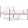 vidaXL Cadre de lit Rose Métal 140 x 200 cm