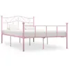 vidaXL Cadre de lit Rose Métal 160 x 200 cm
