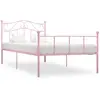 vidaXL Cadre de lit Rose Métal 90 x 200 cm